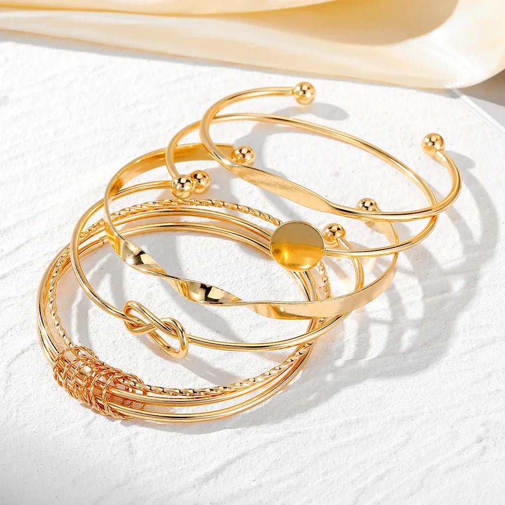 Punk Trendy Multilayer Twist Sparkling Adjustable Bracelets - LaVie Jewelery