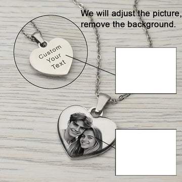 Picture Necklace Personalized for Women,Custom Photo Love Heart Projection Pendant,Customized Valentine's Day gift,gifts for mom - The LaVie Jewelry