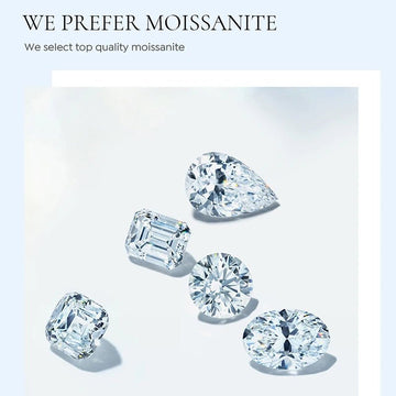 Luxary 925 Sterling Silver Real Moissanite Ring - LaVie Jewelery