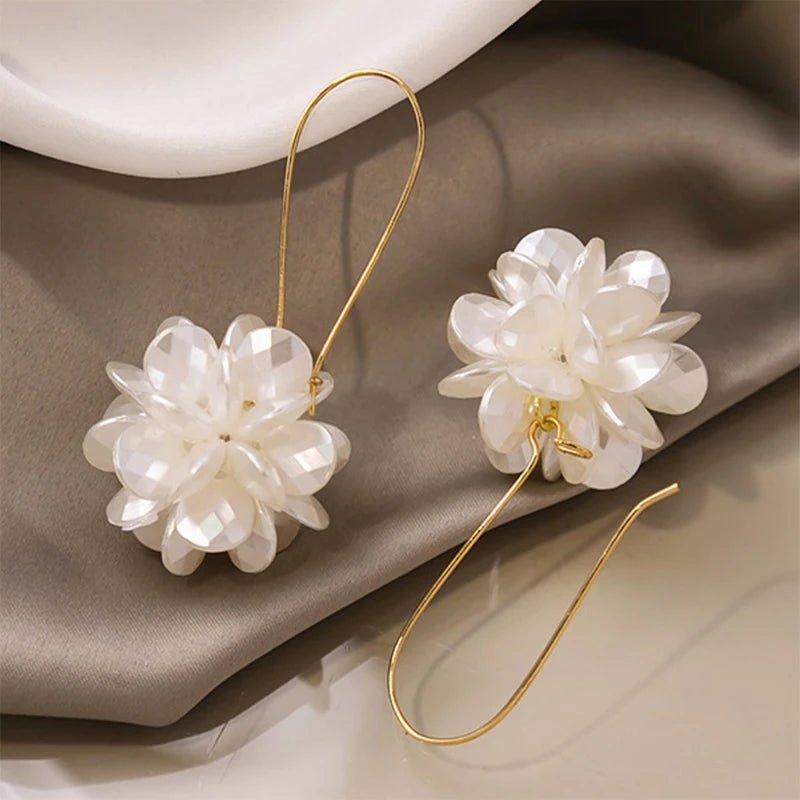 Flower Ball Versatile Elegant Long Earrings - LaVie Jewelery
