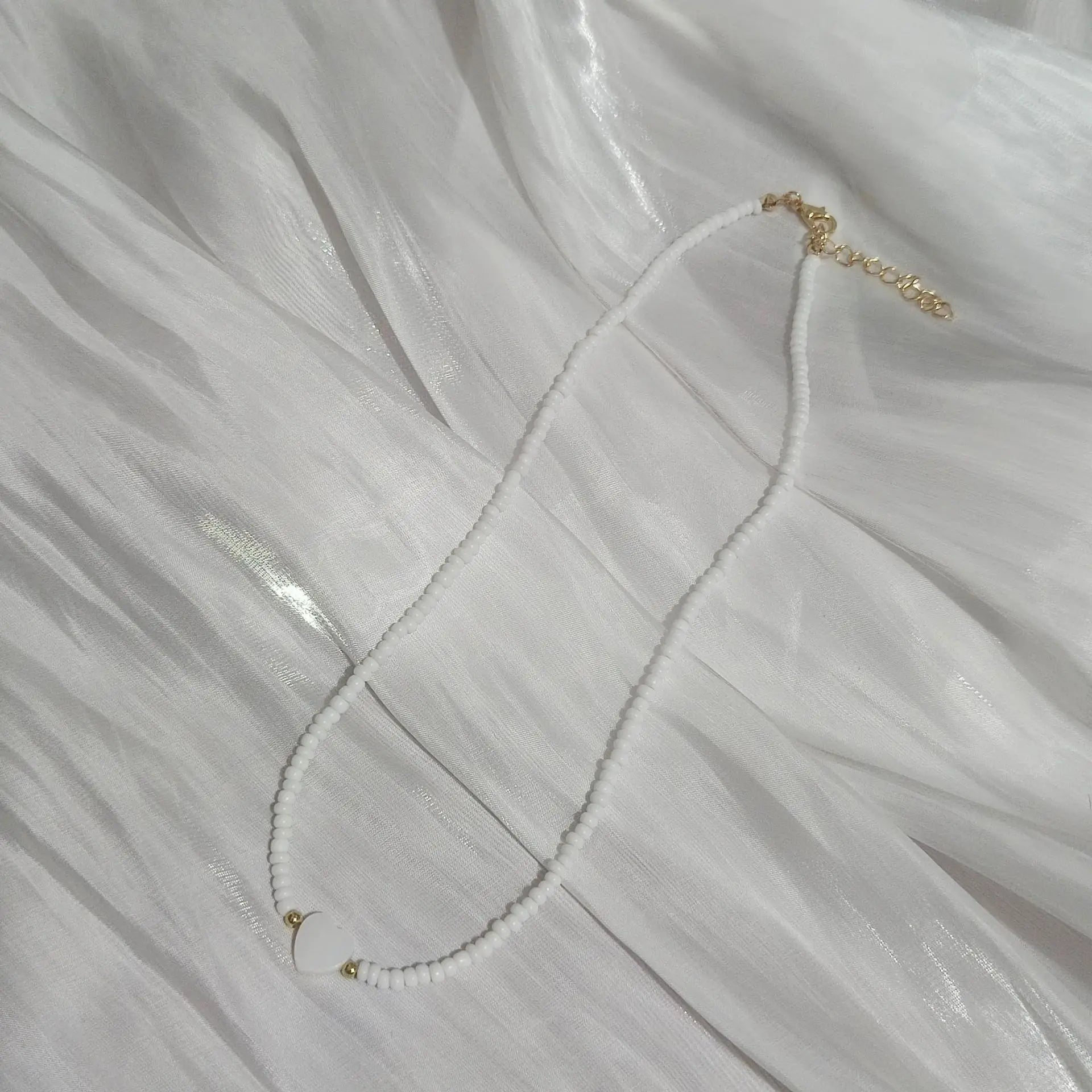 Versatile Handmade Moon Natural Shell Pendant Bead Necklace - LaVie Jewelery