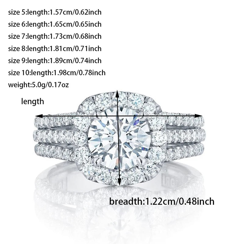 Luxary Moonso Gold Silver Color Engagement Ring - LaVie Jewelery