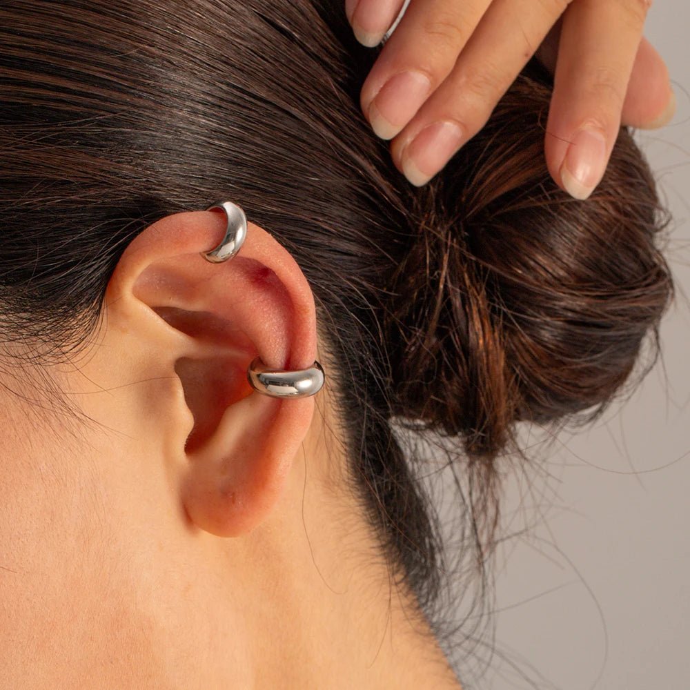 Stylish Metallic Gold Silver Color Earrings - LaVie Jewelery