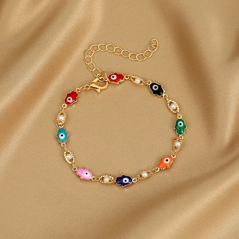Korean Exquisite Crystal Zircon Colorful Heart Bracelet - LaVie Jewelery