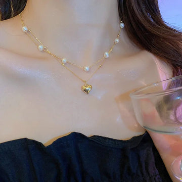 Gold Color New Beads Pearl Choker Necklace - LaVie Jewelery