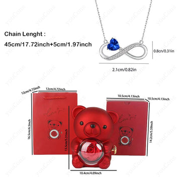 "The Radiant Heart" Red Pendant & Bear Rose Set - LaVie Jewelery