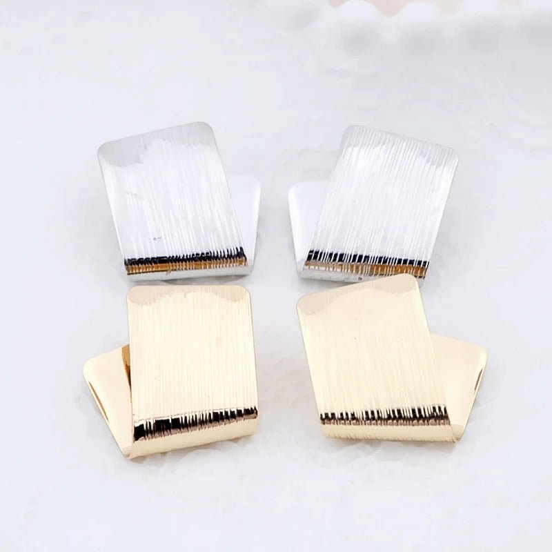 Stylish Small Stud Earrings with Folded Design - LaVie Jewelry