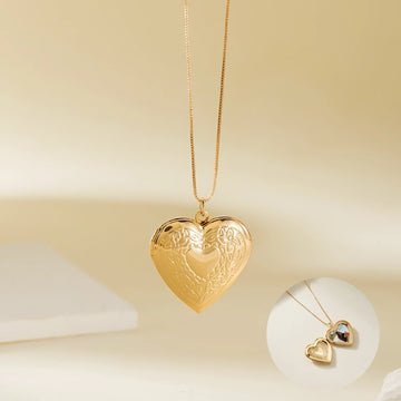 "The Secret Message" Heart Locket Necklace - LaVie Jewelery