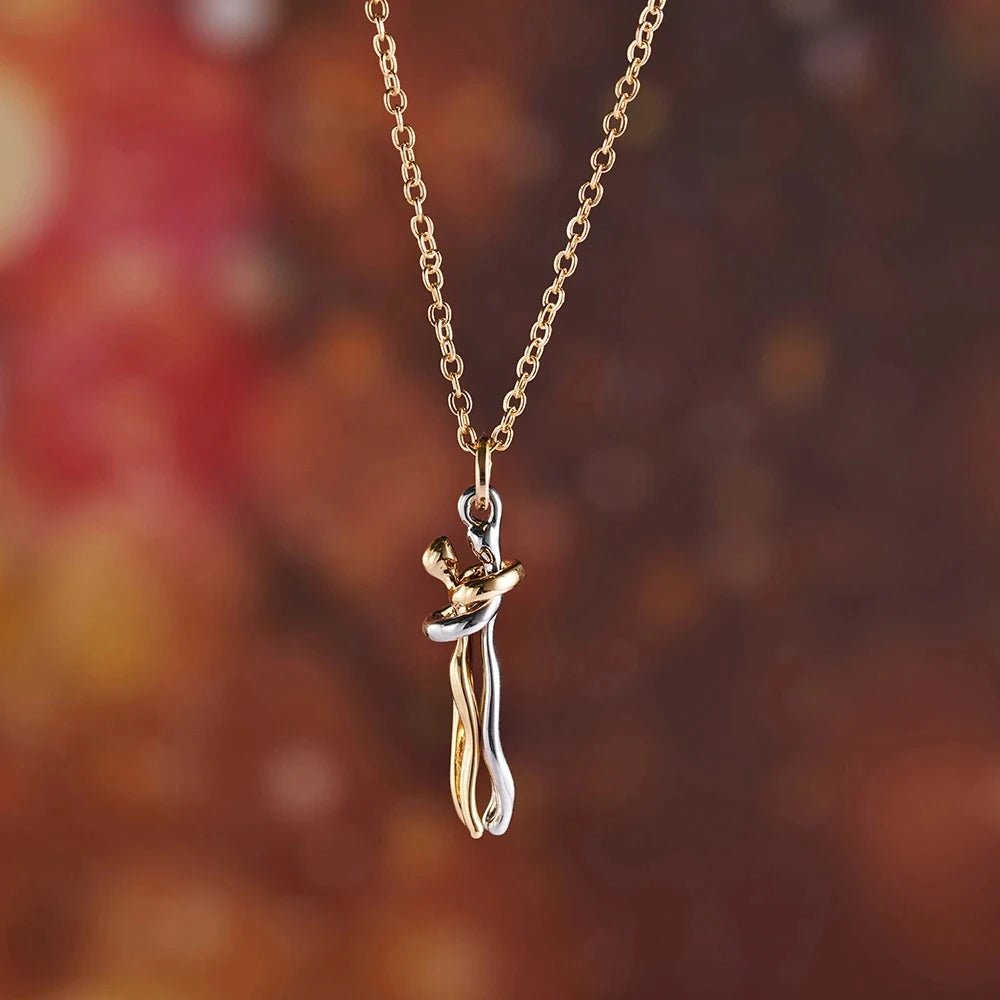 "The Eternal Embrace" Hugging Couple Necklace - The LaVie Jewelry