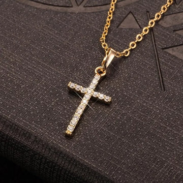 Cross Pendant Rhinestone Adjustable Necklaces - LaVie Jewelery