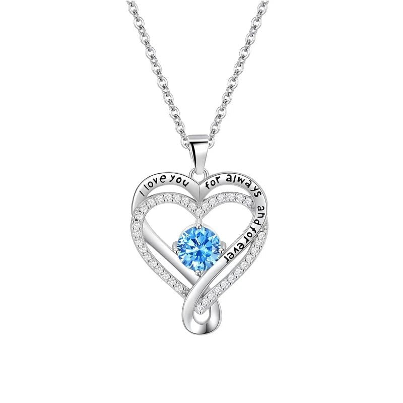 Elegant Hollow Heart Rhinestone Pendant Necklace - LaVie Jewelery