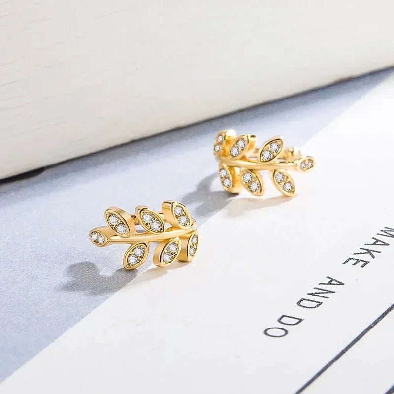 Cute Metal Leaf Earcuff Clips On Earrings - LaVie Jewelery