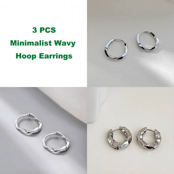18K Gold Plated Silver Color Circle Hoop Earrings - LaVie Jewelery