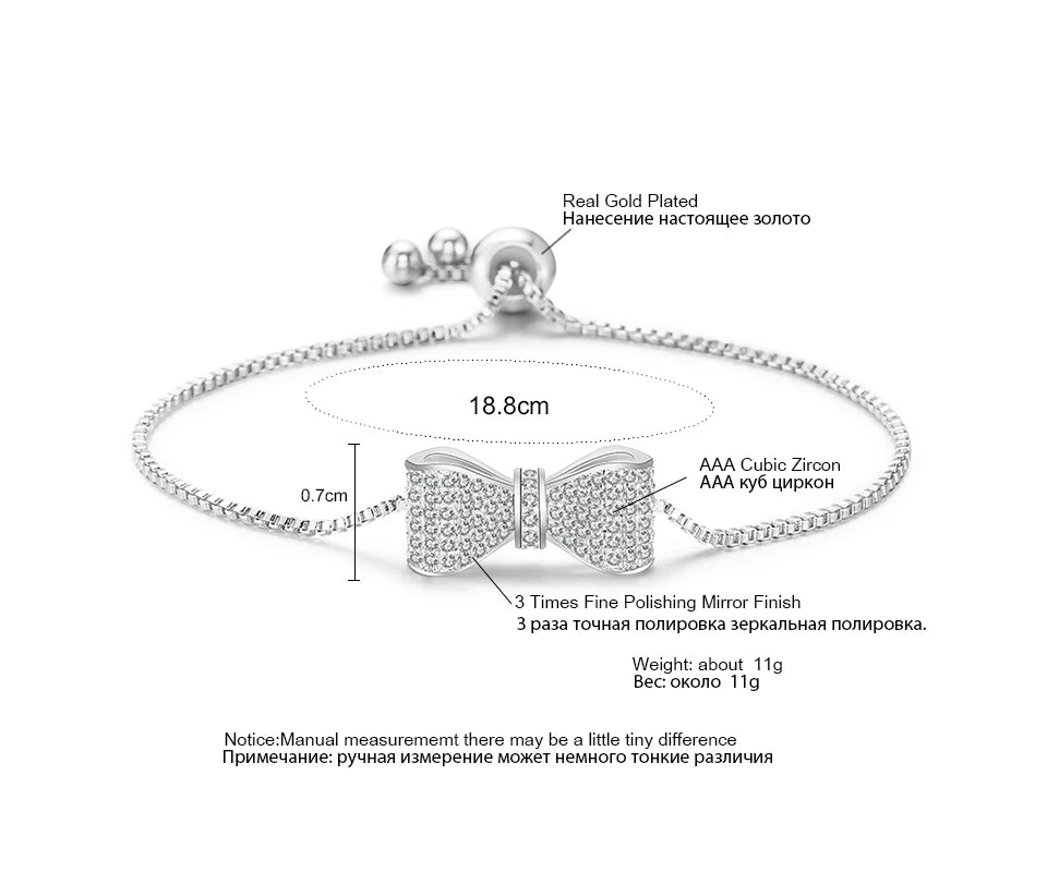 Zirconia Crystal Adjustable Bracelet & Bangle Jewelry - LaVie Jewelery