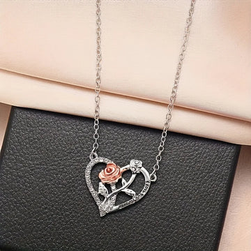 "The Eternal Flame" Forever Love Necklace & Rose Set - The LaVie Jewelry