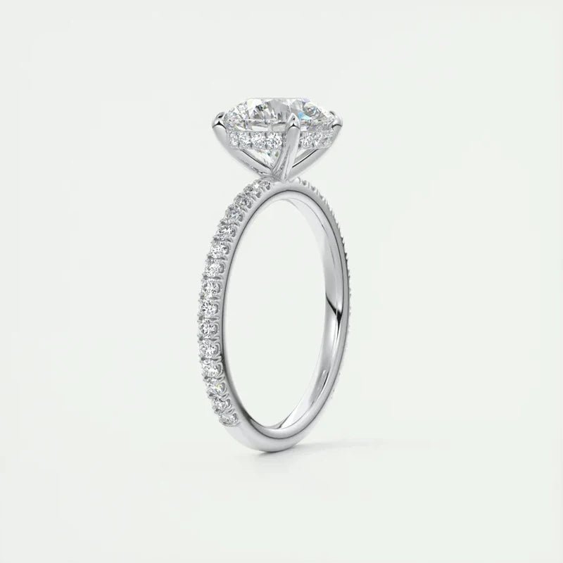 Classic 925 Sterling Sliver 2 Carat Round D - E Moissanite Ring - LaVie Jewelery