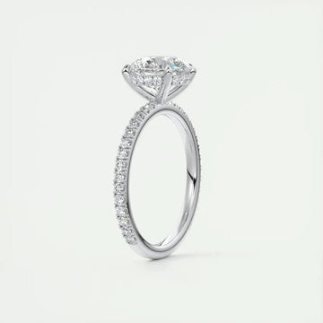 Classic 925 Sterling Sliver 2 Carat Round D - E Moissanite Ring - LaVie Jewelery