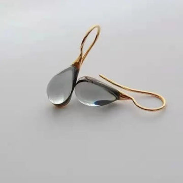 Gold Color Inlay Natural Stone Earrings - LaVie Jewelery