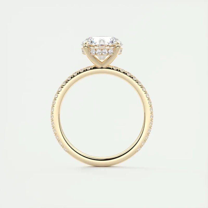 Classic 925 Sterling Sliver 2 Carat Round D - E Moissanite Ring - LaVie Jewelery