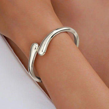 Waterdrop Shaped Open Bracelet Earring Bangle Set - LaVie Jewelery