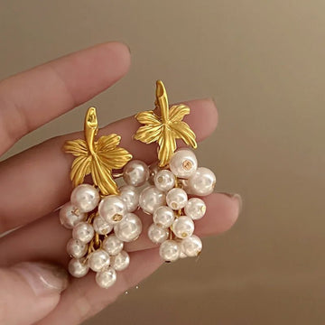 Elegant Double Side White Shell Pearl Stud Earrings - LaVie Jewelery
