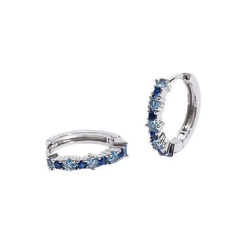 Stainless Steel Colorful Zircon Hoop Earrings - LaVie Jewelery