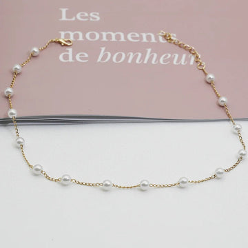 Gold Color Goth Beads Choker Neck Chain - LaVie Jewelery