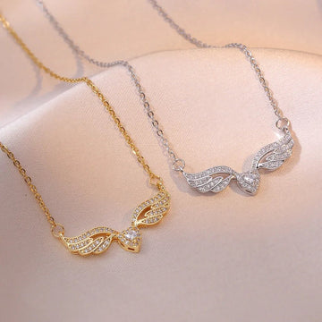 Stainless Steel Gold Color Dragonfly Wings Necklaces For Women - LaVie Jewelery