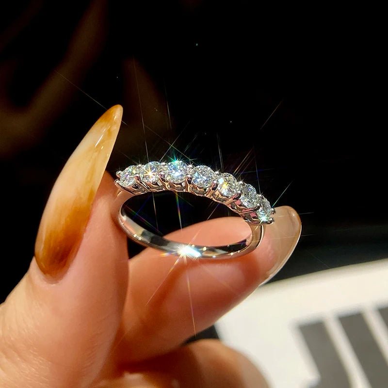 Luxary 925 Sterling Silver Real Moissanite Ring - LaVie Jewelery