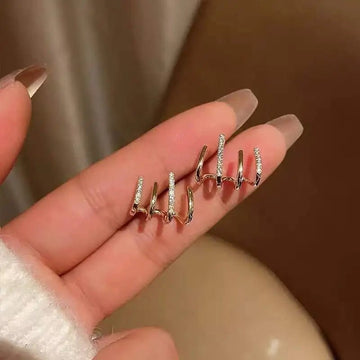 Crystal Rhinestone Claw Stud Earrings - LaVie Jewelery