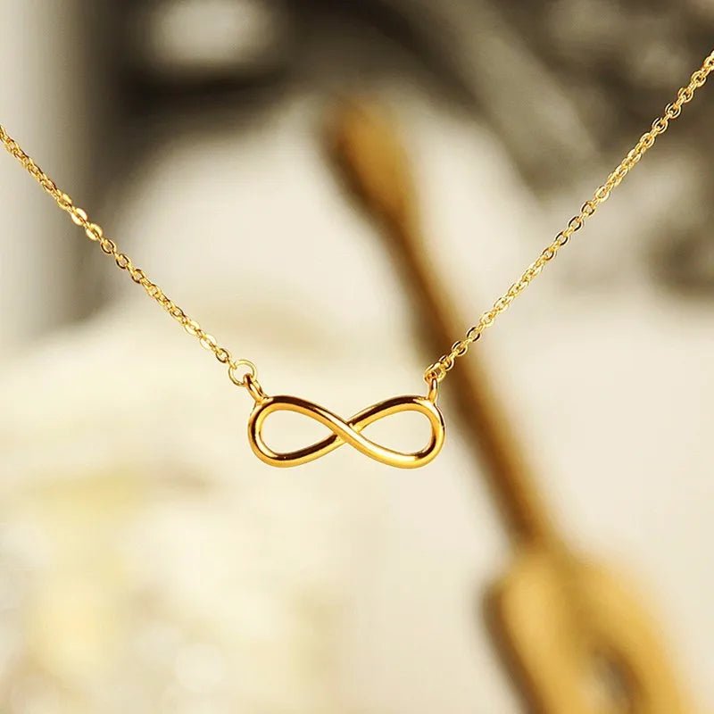 Stainless Steel Boho Charm Infinity Pendant Choker Necklace - LaVie Jewelery