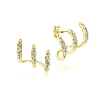 Crystal Rhinestone Claw Stud Earrings - LaVie Jewelery