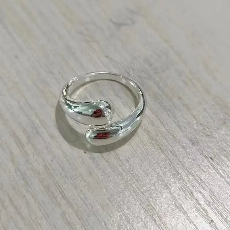 Stainless Steel Smooth Double Ball Beads Rings - LaVie Jewelery