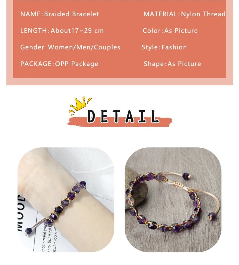 Hot Natural Stone Amethysts Bracelet - LaVie Jewelery