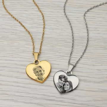 Picture Necklace Personalized for Women,Custom Photo Love Heart Projection Pendant,Customized Valentine's Day gift,gifts for mom - The LaVie Jewelry