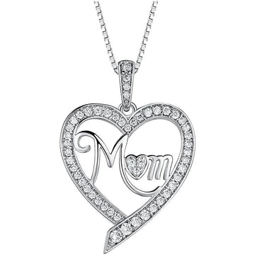Elegant Hollow Heart Rhinestone Pendant Necklace - LaVie Jewelery