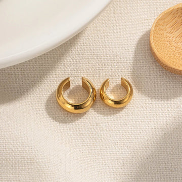 Stylish Metallic Gold Silver Color Earrings - LaVie Jewelery