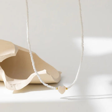 Versatile Handmade Moon Natural Shell Pendant Bead Necklace - LaVie Jewelery
