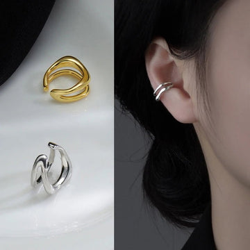 Ear Cuff Non - Piercing Double Layer Ear Clip Earrings - LaVie Jewelery