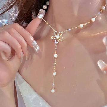 Gold Color New Beads Pearl Choker Necklace - LaVie Jewelery