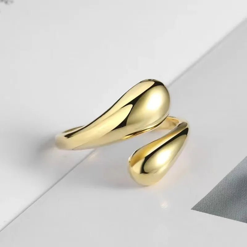 Stainless Steel Smooth Double Ball Beads Rings - LaVie Jewelery
