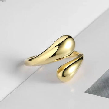 Stainless Steel Smooth Double Ball Beads Rings - LaVie Jewelery