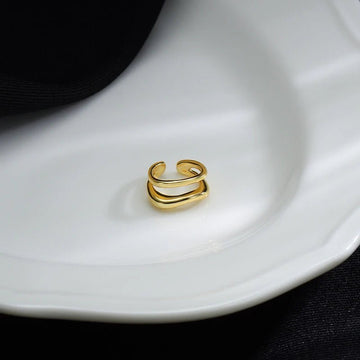 Ear Cuff Non - Piercing Double Layer Ear Clip Earrings - LaVie Jewelery
