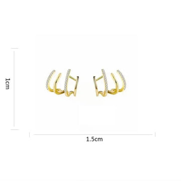 Exquisite Rhinestone Decor Ear Cuff Earrings - LaVie Jewelery