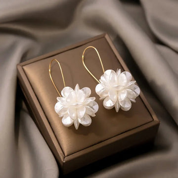 Fashion Trend DIY Pearl Petal Ball Earrings - LaVie Jewelery