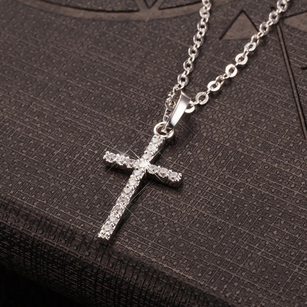 Cross Pendant Rhinestone Adjustable Necklaces - LaVie Jewelery