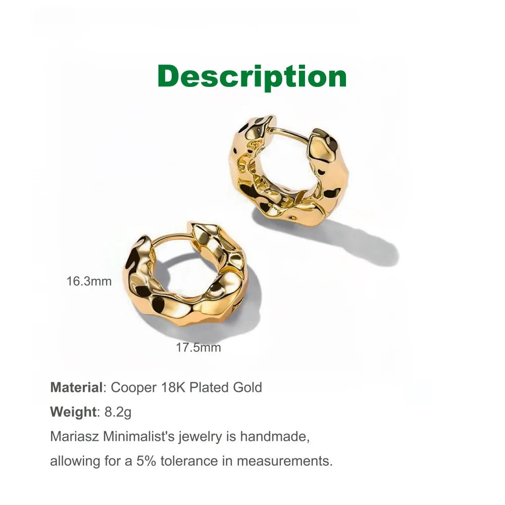 18K Gold Plated Silver Color Circle Hoop Earrings - LaVie Jewelery