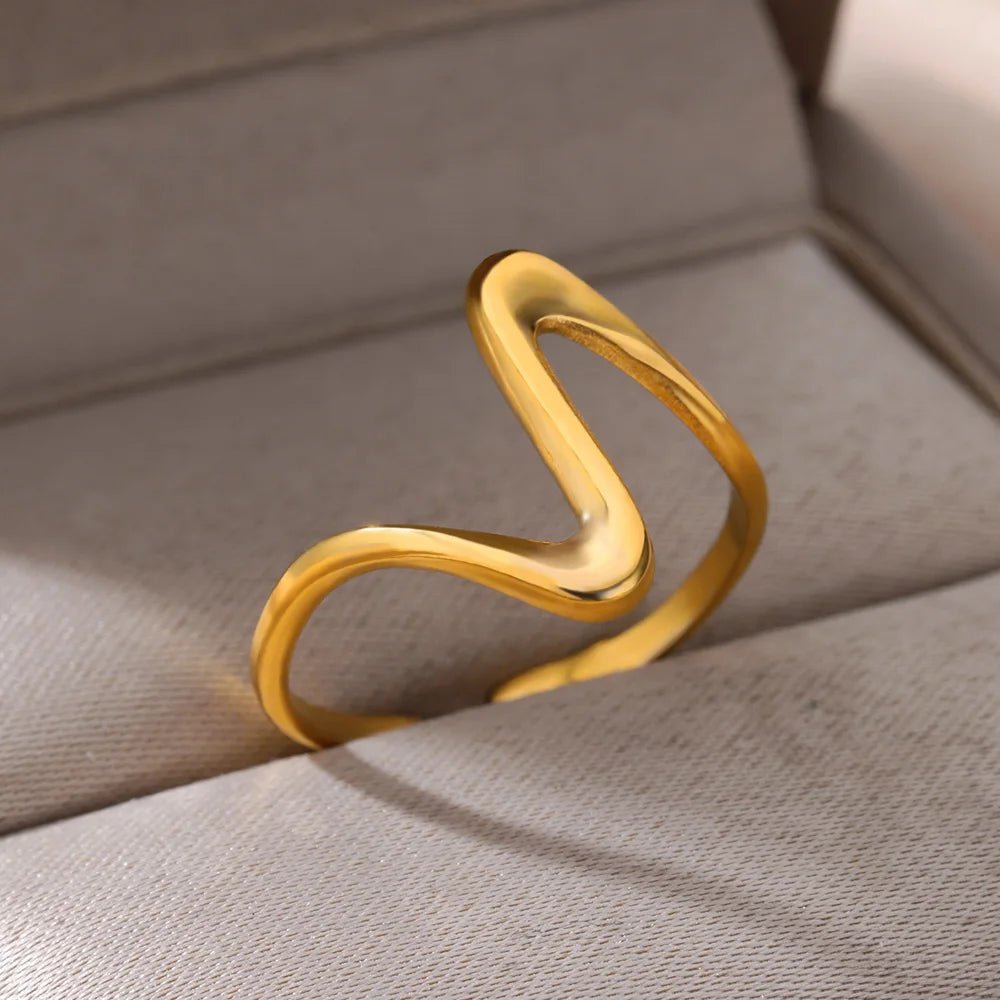 18K Gold Plating Stainless Steel Rings - LaVie Jewelery