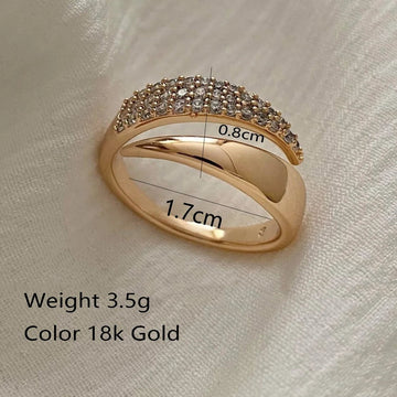18K Gold Plated Stainless Steel Natural Stone Sun Rings - LaVie Jewelery