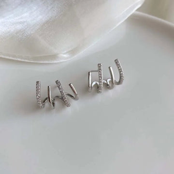 Crystal Rhinestone Claw Stud Earrings - LaVie Jewelery